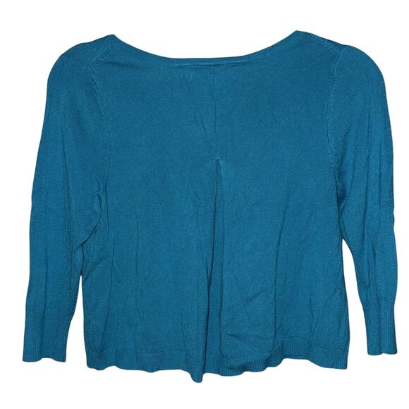 NWT Express Teal Lightweight Sweater Small – 3/4 Sleeve Knit - Picture 5 of 6
